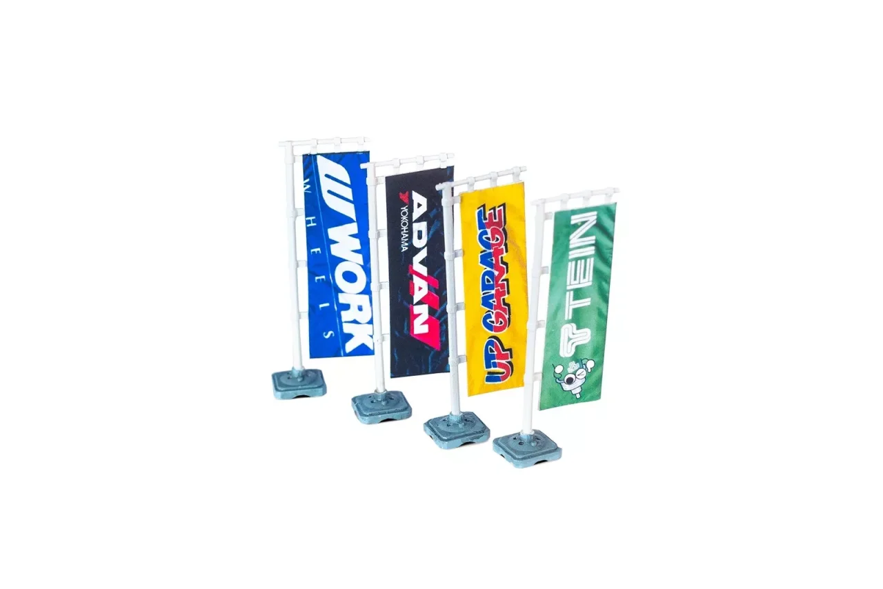 4 diorama nobori flags jdm 1/64